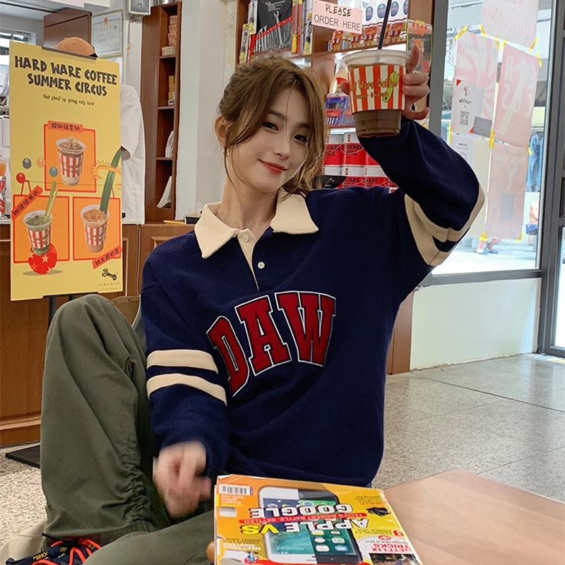 Áo Sweater Polo Nỉ Nam Nữ Dài Tay Form Rộng In Chữ DAW Tay Áo Phối Viền Ngang Thời Trang Zenkonu TOP NAM 247V2