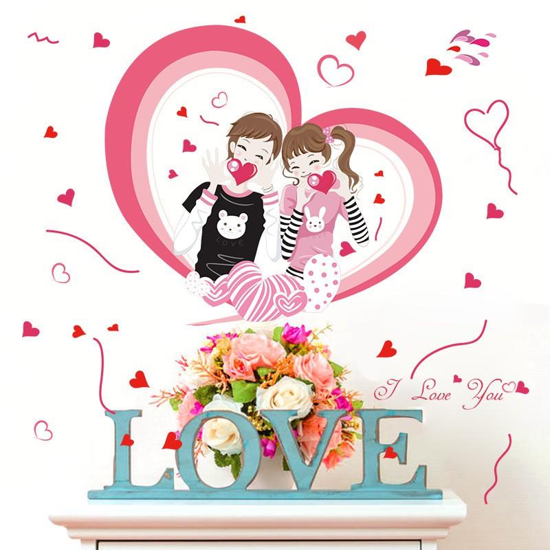 Decal dán tường tình yêu i love you SL2703