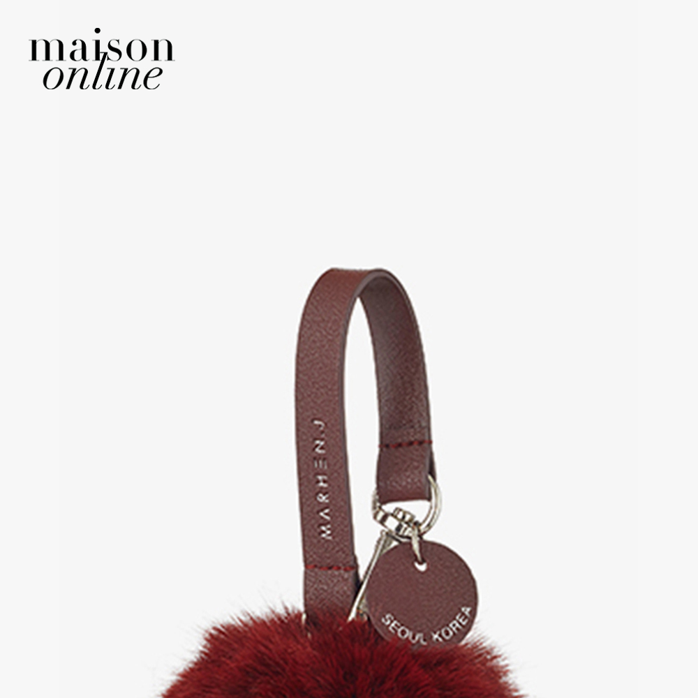 Marhen.J - Móc khóa túi hình tròn Cotton Candy Fur Charm MJ19CCANDY-WI