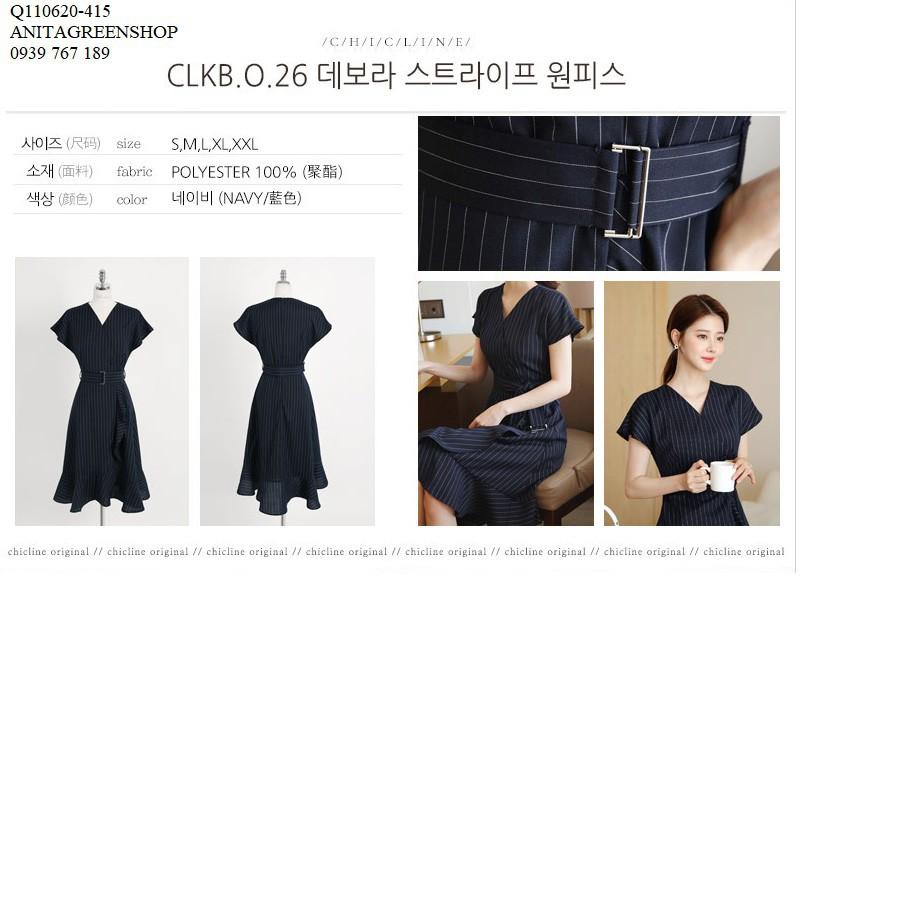 Q110620 ĐẦM SỌC CỔ V CÔNG SỞ