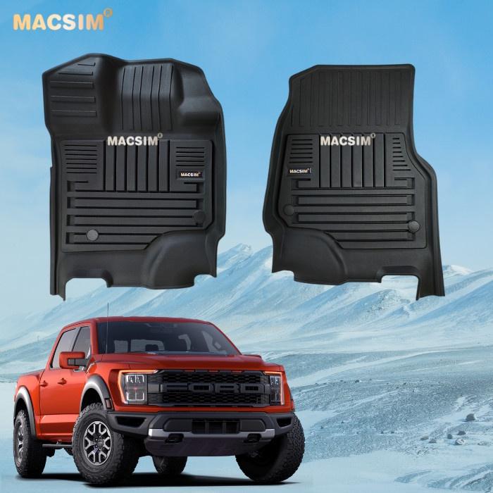 Thảm lót sàn xe ô tô Ford F150 2012-đến nay Nhãn hiệu Macsim 3W chất liệu nhựa TPE đúc khuôn cao cấp - màu đen