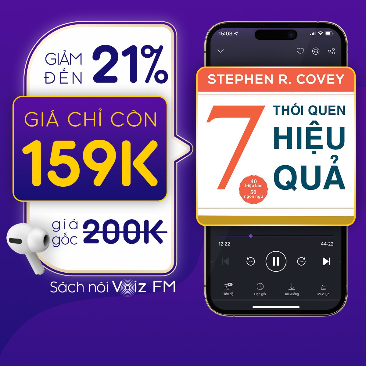 Hình ảnh [7 Thói Quen Hiệu Quả] Voiz FM - Voucher nghe Sách Nói