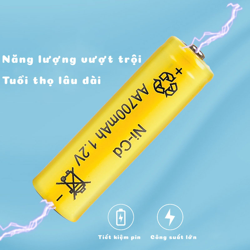 Pin Sạc AA AAA 600mAh 700mAh 1100mAH 3000mAh 1.2V Dùng Lại Sau Mỗi Lần Sạc