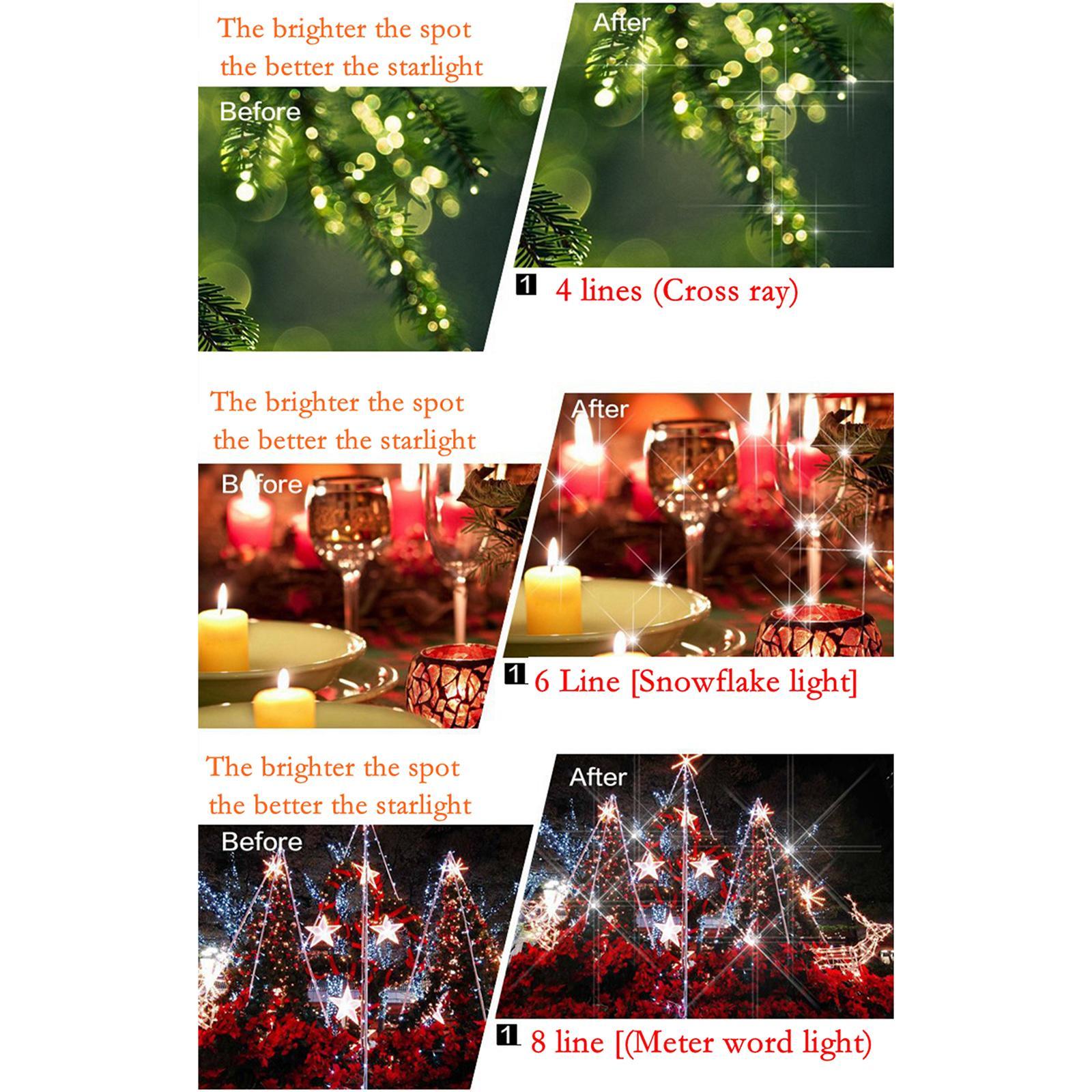 3Pcs Camera Lens filter with bag 4 6 8 Points Slim 55mm