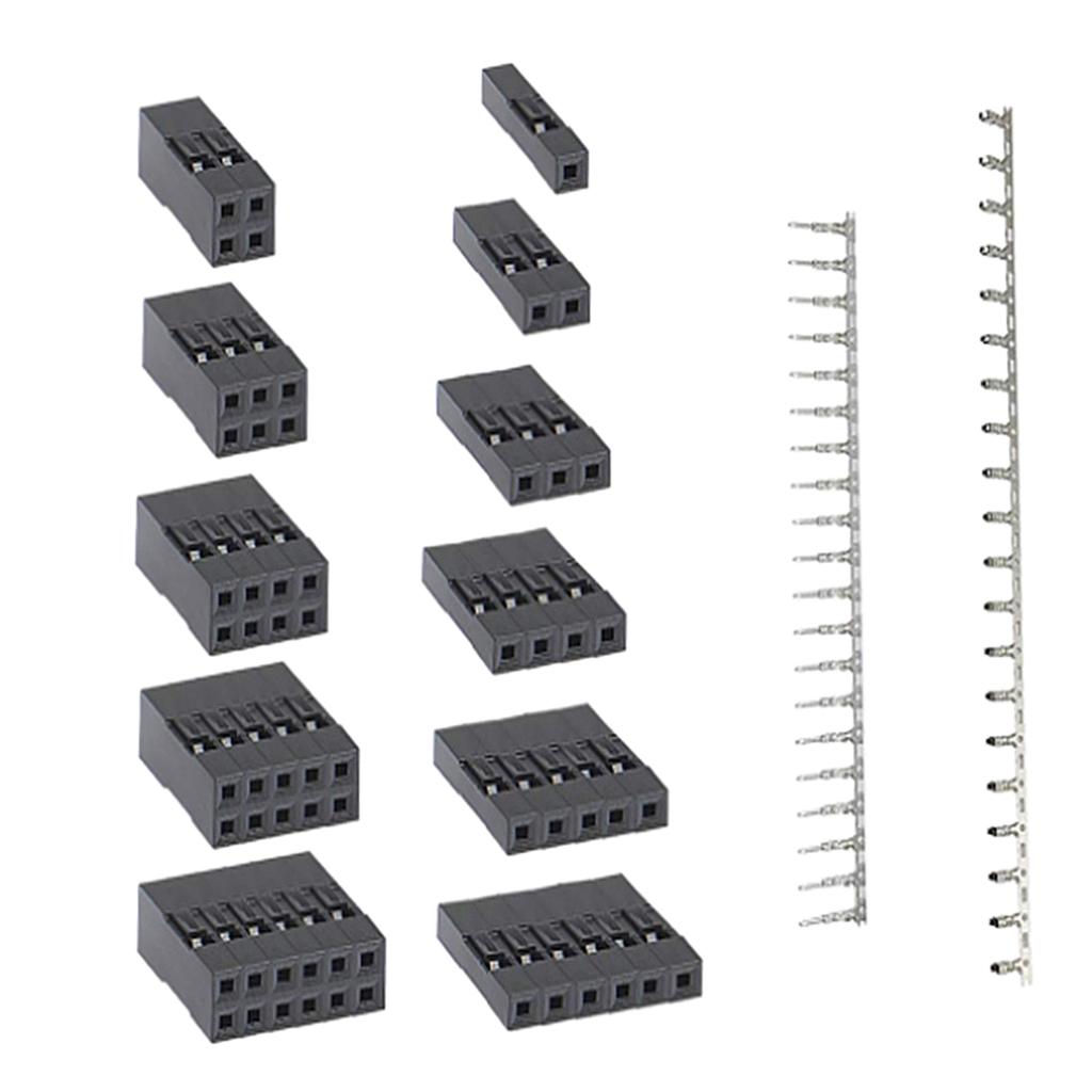 620pcs 2.54mm Male Female Pin Header Connector Wire Housing Kit