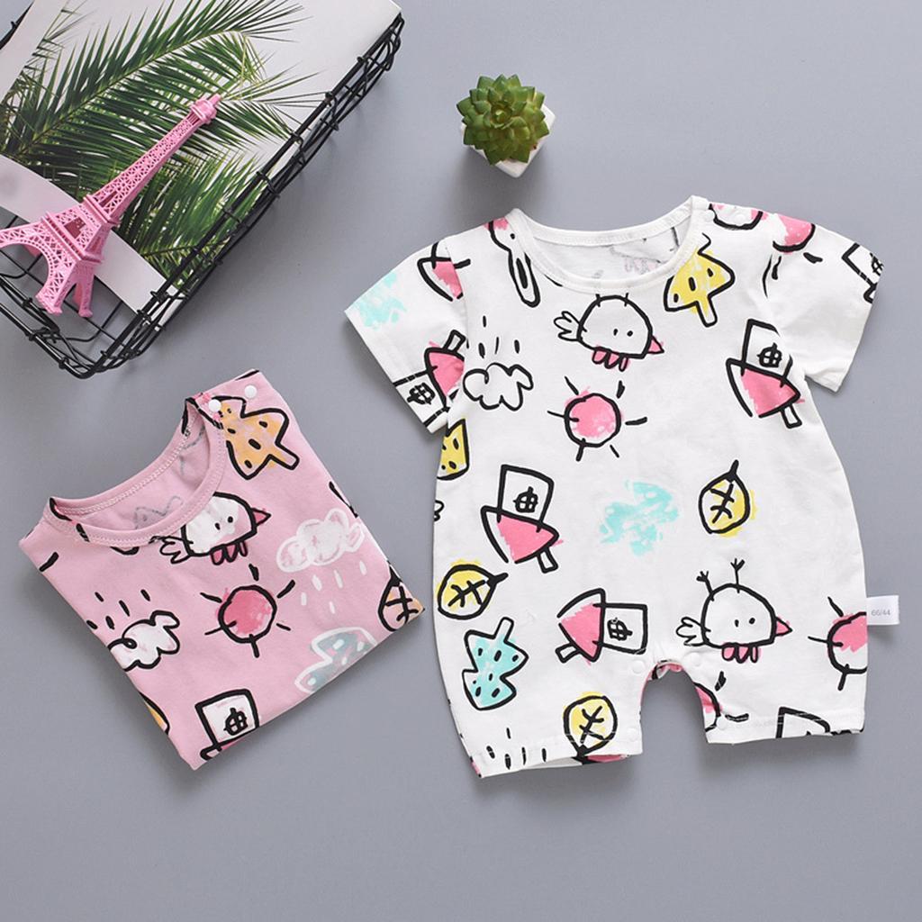 Summer Baby Boys Girls Short Sleeve Romper Cute Cotton Jumpsuit