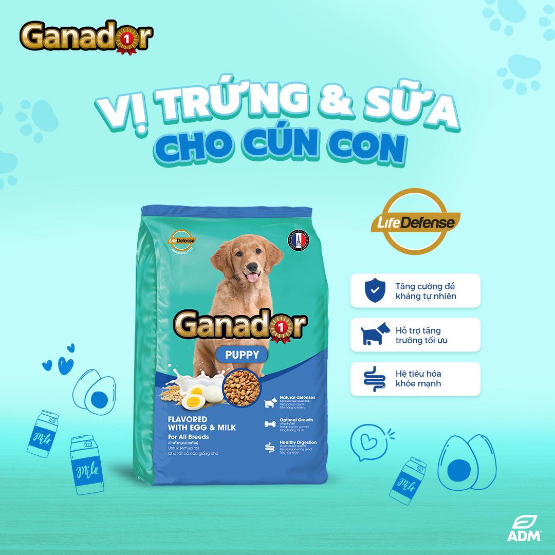 Thức ăn chó con Ganador vị trứng sữa - Ganador Puppy Egg and Milk