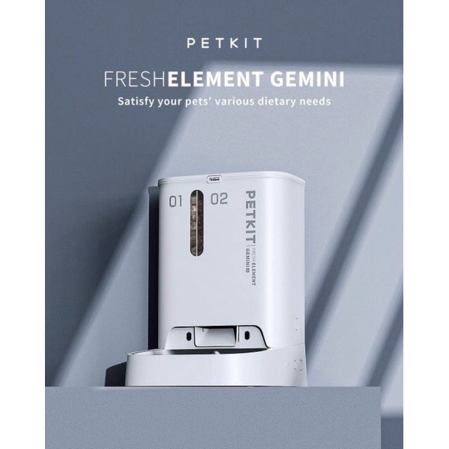 Petkit Fresh Elemnent Gemini Máy cho ăn tự động cho chó mèo 2 khay