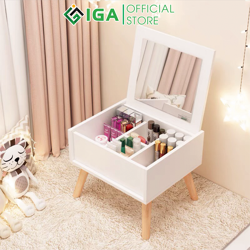 Bàn Trang Điểm Mini Đa Năng Có Thể Làm Tủ Đầu Giường Hiện Đại Thương Hiệu IGA - GP152