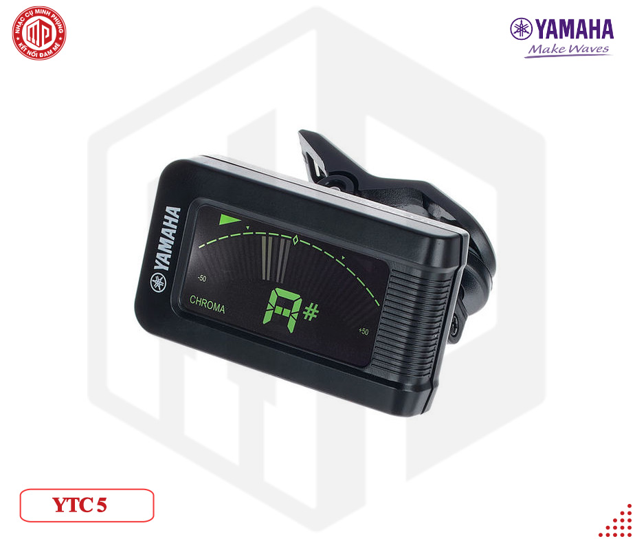 Máy lên dây/ Máy chỉnh dây/ Clip chỉnh âm/ Clip Tuner - Yamaha YTC5 - Dành cho Chromatic, Guitar, Bass, Ukulele - Có kèm pin - Hàng chính hãng