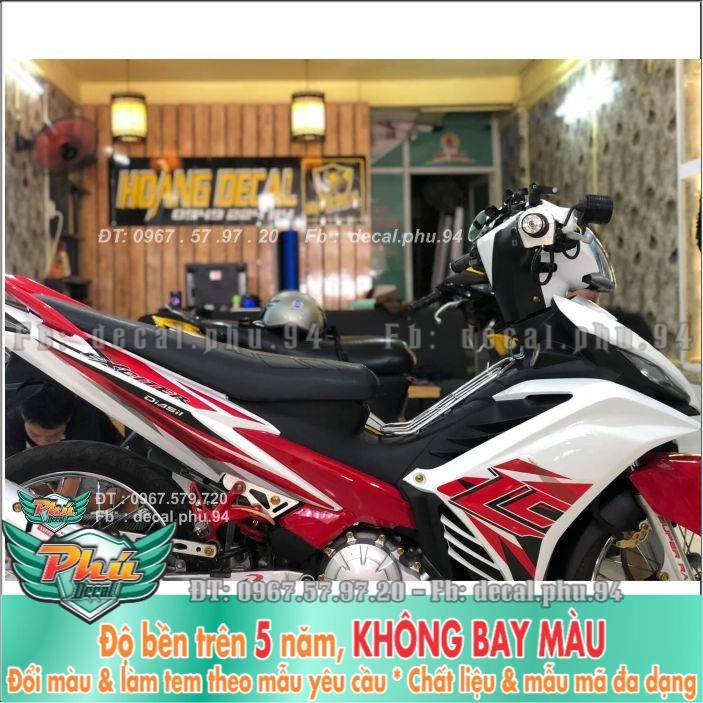 Tem rời Exciter 135 Lc trắng đỏ  -1