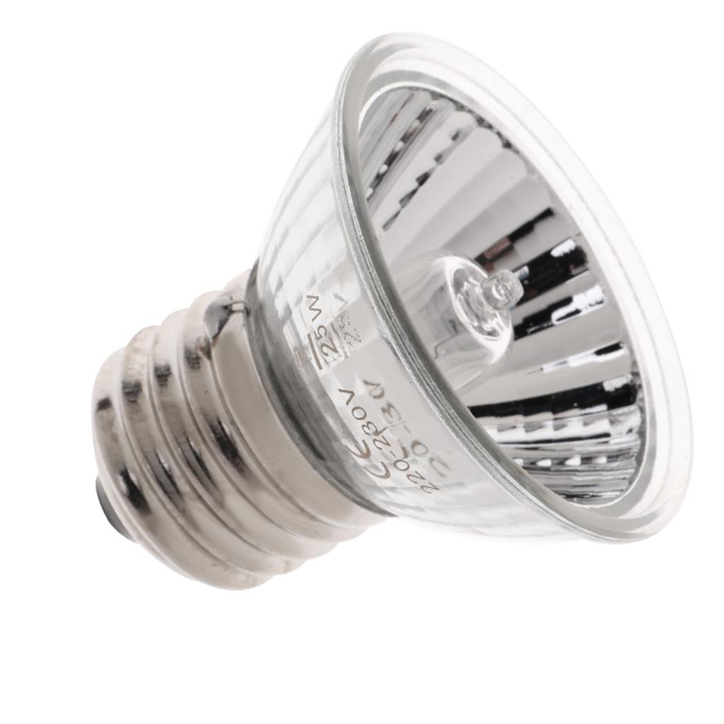 E27 220-230V Reptile Basking Lamp UVA UVB Halogen Bulb Emitter Light 25/50/75W