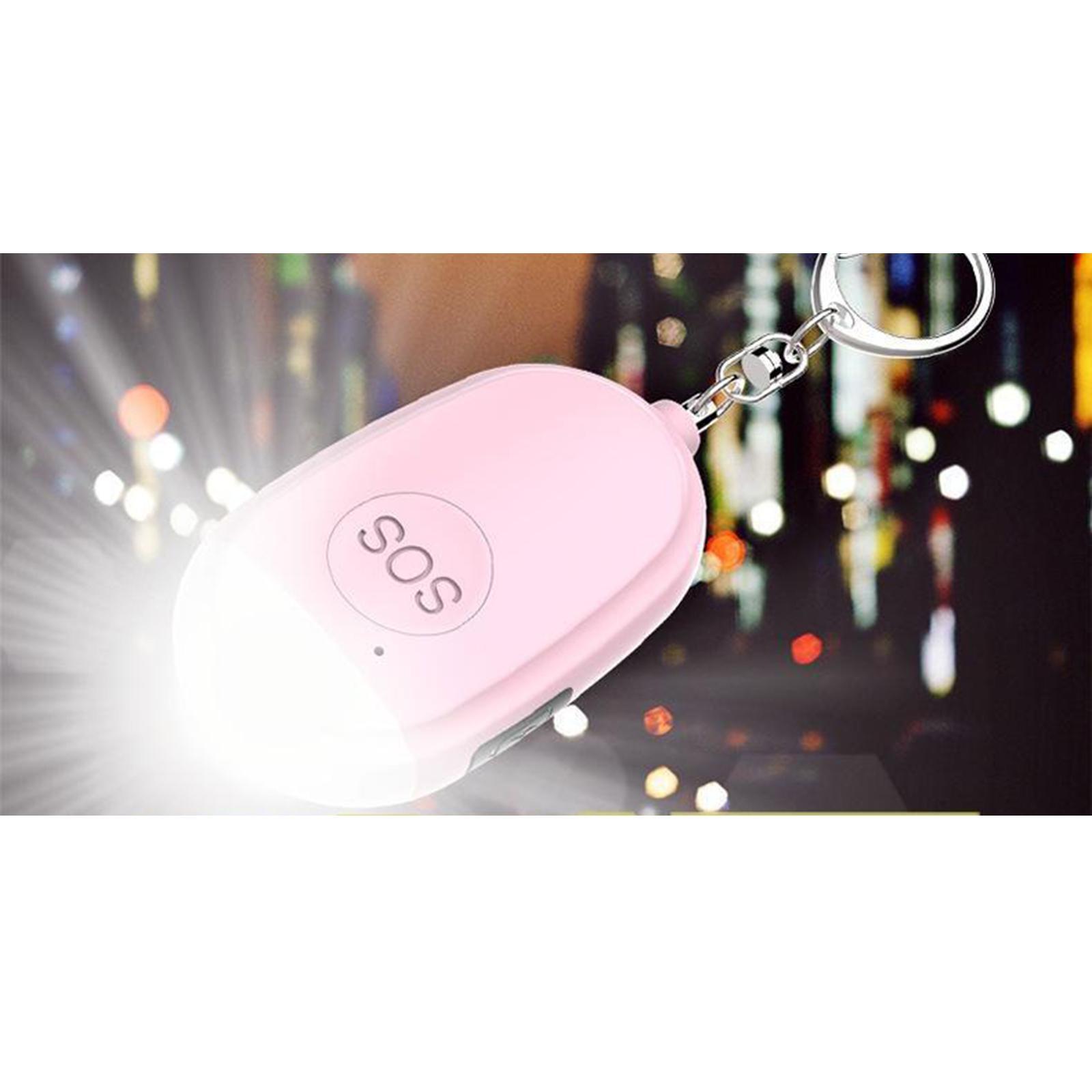 2X Mini 130DB Personal Alarm Security Alert Charging for Women Elderly Kids pink