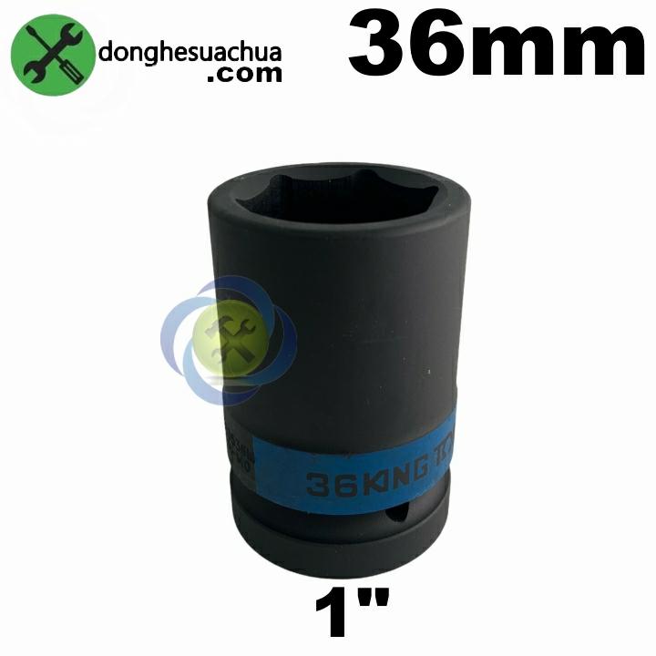 Tuýp 36mm 1 inch Kingtony 883536M loại dài 80mm có 6 cạnh màu đen