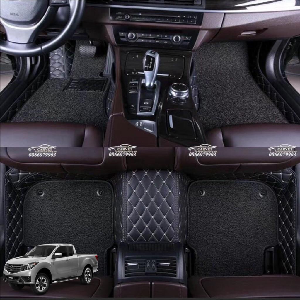 Thảm Lót Sàn Ô Tô Da Pu 6D Cao Cấp Cho Mazda BT50