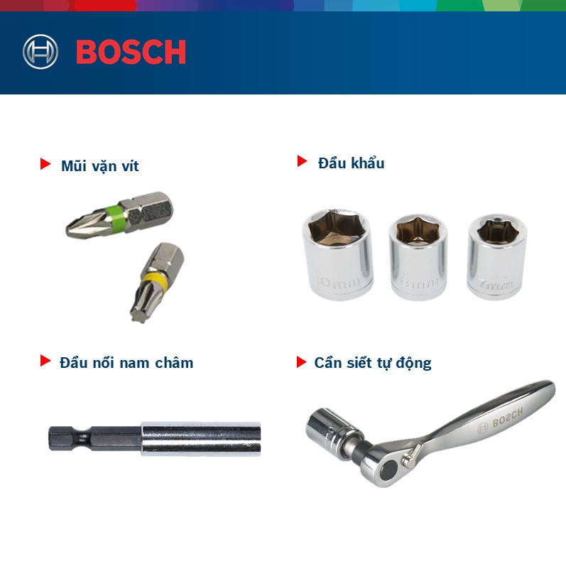 Bộ vặn vít đa năng Bosch 26 chi tiết