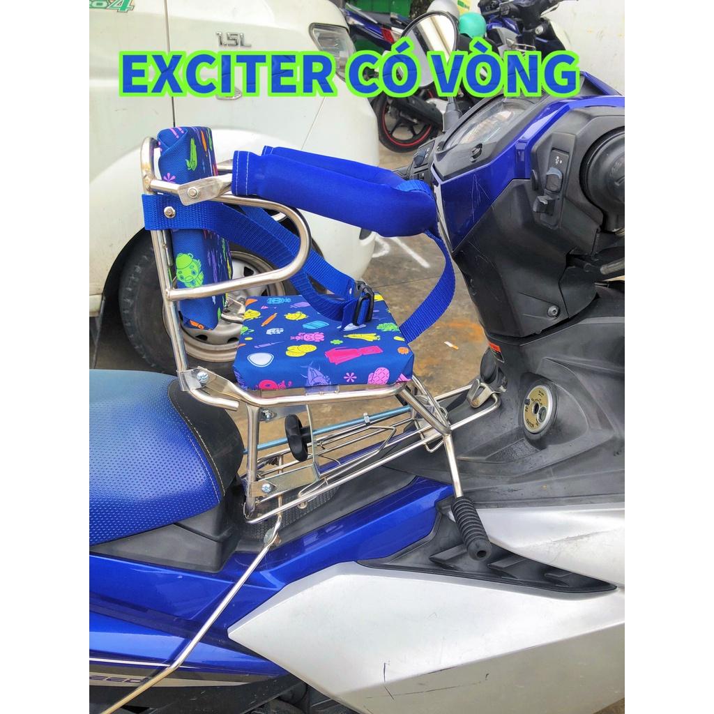 Ghế ngồi xe Exciter cho bé có dây đai an toàn , GHẾ SỐ GẬP EXCITER CHO BÉ