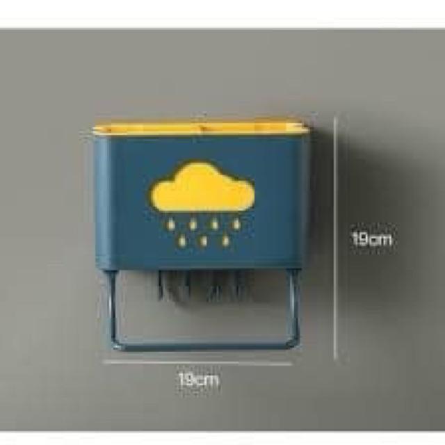 ỐNG ĐŨA TREO TƯỜNG ĐÁM MÂY KÈM MÓC TREO DỤNG CỤ BẾP