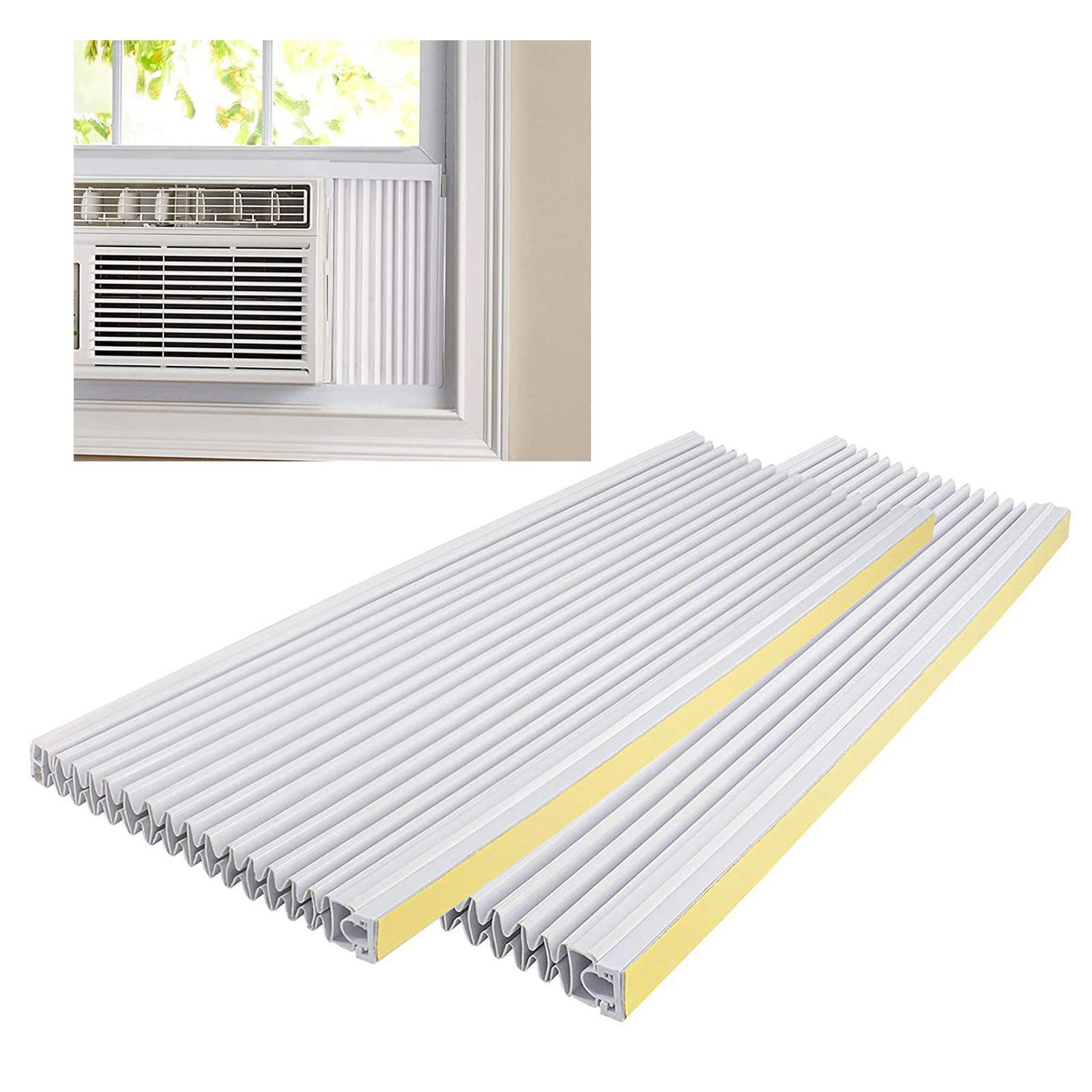 2Pcs Window AC Side Panels Replacement 2 Layers Air Conditioner Surround Insulation All Season Protection Window Air Conditioner Units