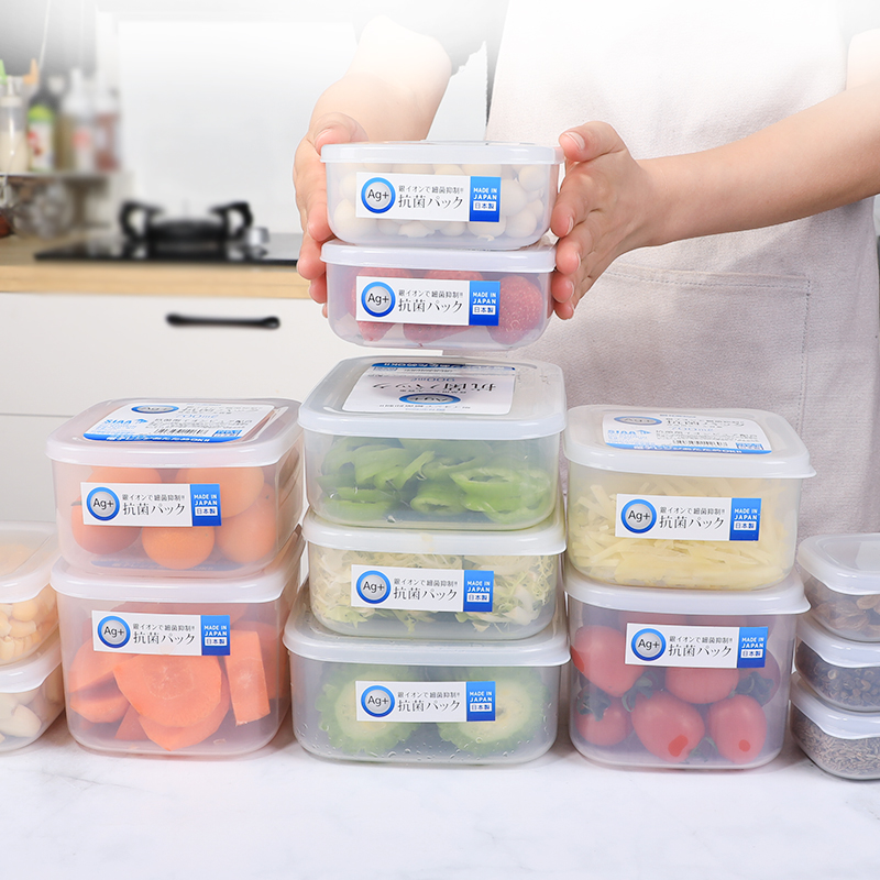 Set 02 hộp thực phẩm chữ nhật, nắp mềm 280ml, làm từ nhựa PP cao cấp không chứa các hoạt chất gây hại - nội địa Nhật Bản