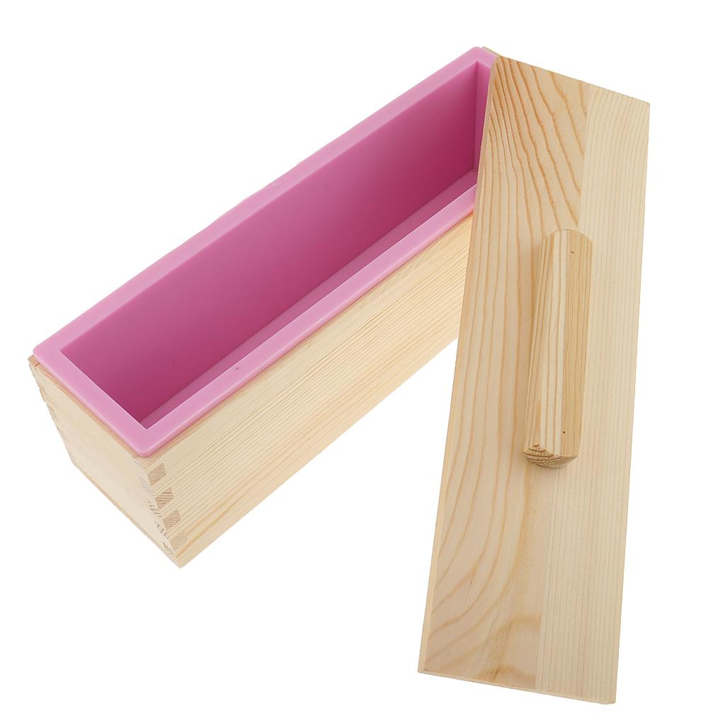 Hình Chữ Nhật Silicone Khuôn Khuôn Hộp Gỗ Lip DIY Bánh Mì Nướng Loaf Khuôn