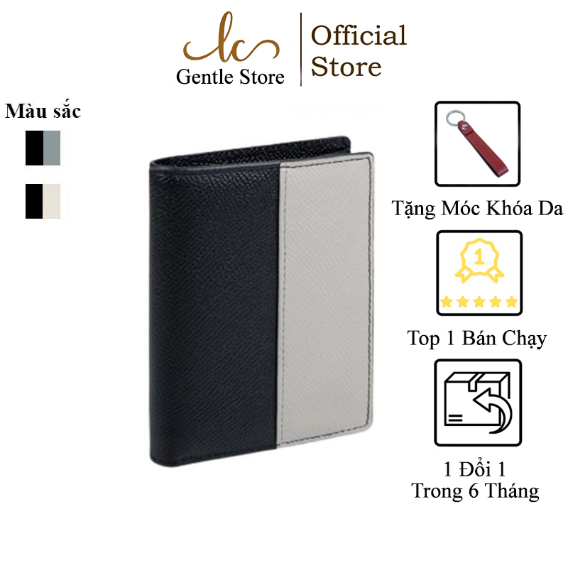 Ví Da Nam Mini Cao Cấp KT05 Bóp Nam Da Bò Dáng Đứng Nhỏ Gọn Nhiều Ngăn Đựng Tiền Và Thẻ Mini