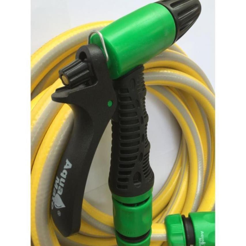 Vòi tưới cây rửa xe 6m-7m-8m tay bóp tùy chỉnh nhiều chế độ 319498622-1622-3 mầu cam