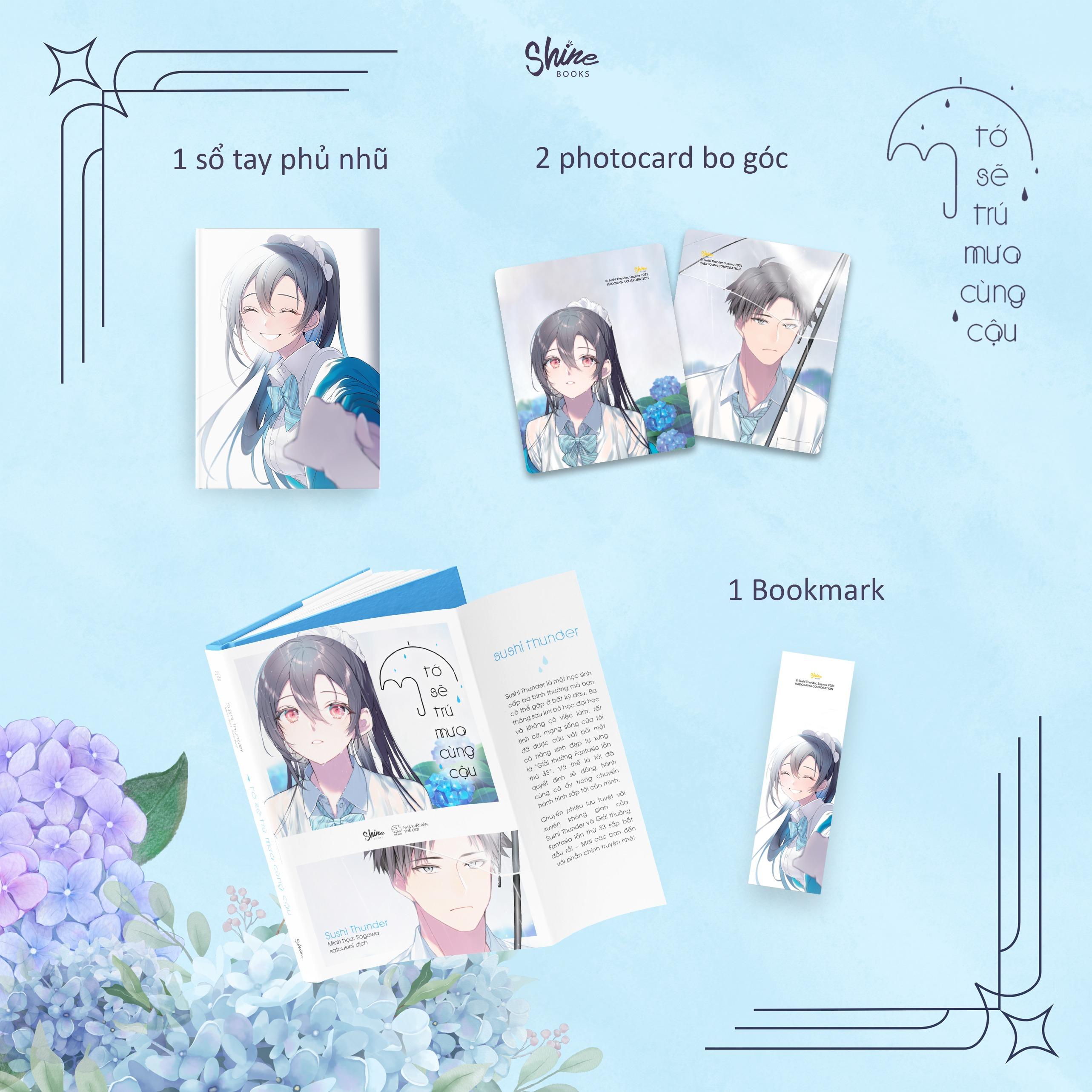Tớ Sẽ Trú Mưa Cùng Cậu - Bản Đặc Biệt - Tặng Kèm 1 Bookmark + 2 Photocard Bo Góc + 1 Sổ Tay