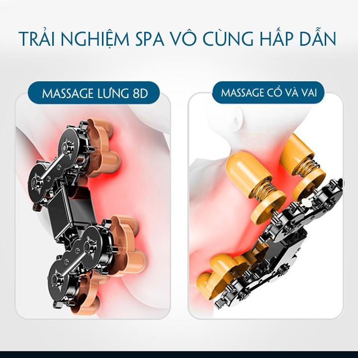 Ghế Mát xa toàn thân cao cấp công nghệ Nhật Bản (Massage 8D, Bấm huyệt bàn chân, Âm nhạc Bluetooth)