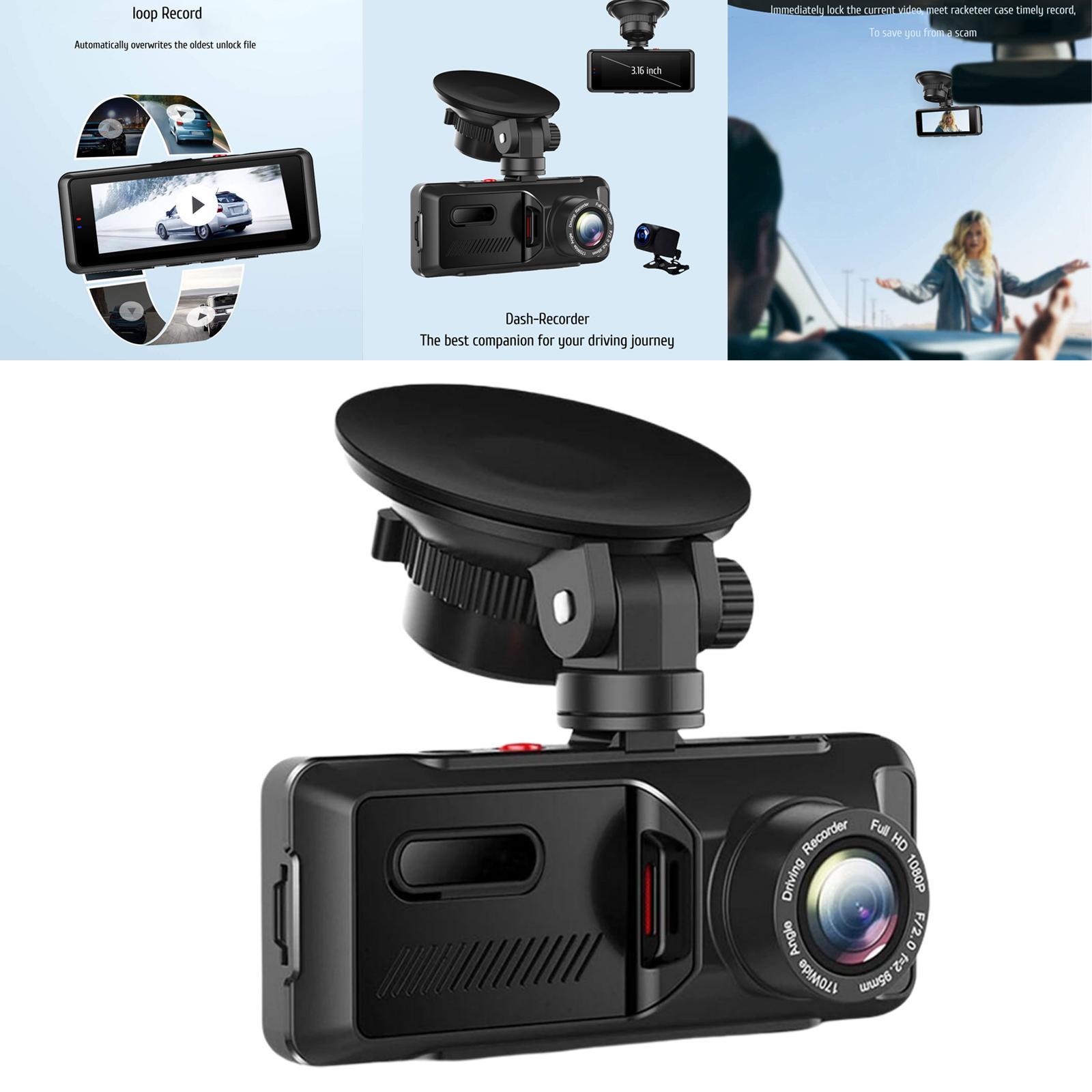 Dash cam IR Night Gravity Sensor 3.16 inch IPS Screen 30FPS Camera DVR Video Recorder Dash cam Recorder Car Camera Monitor for Vehicles Auto