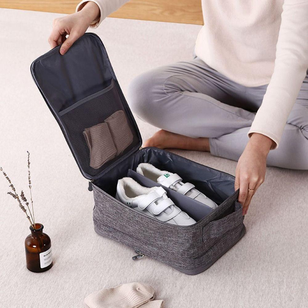 Túi Đựng Giày Dép Du Lịch,Túi Bảo Quản Giày Dép Gắn Vali Du Lịch,Thể Thao Tiện Dụng 3 Ngăn Chống Nước - HENRYSA
