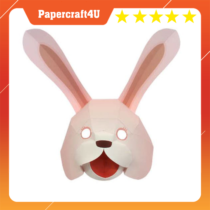 Mô hình giấy 3D Lễ hội Halooween Mặt nạ Hóa trang Rabbit