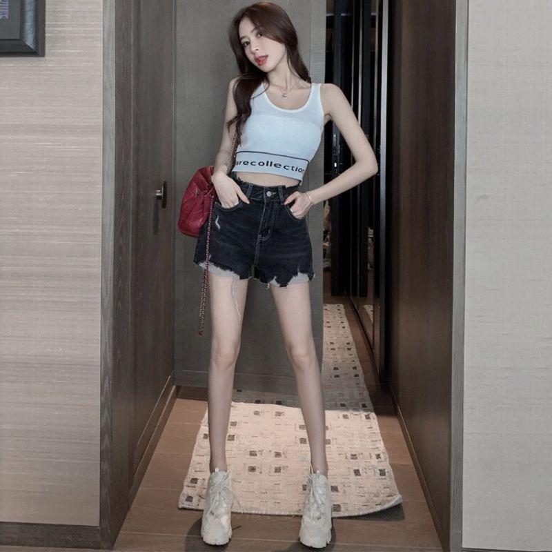 Quần Sort Jean Bigsize QC Đen Xám Rách Mã05