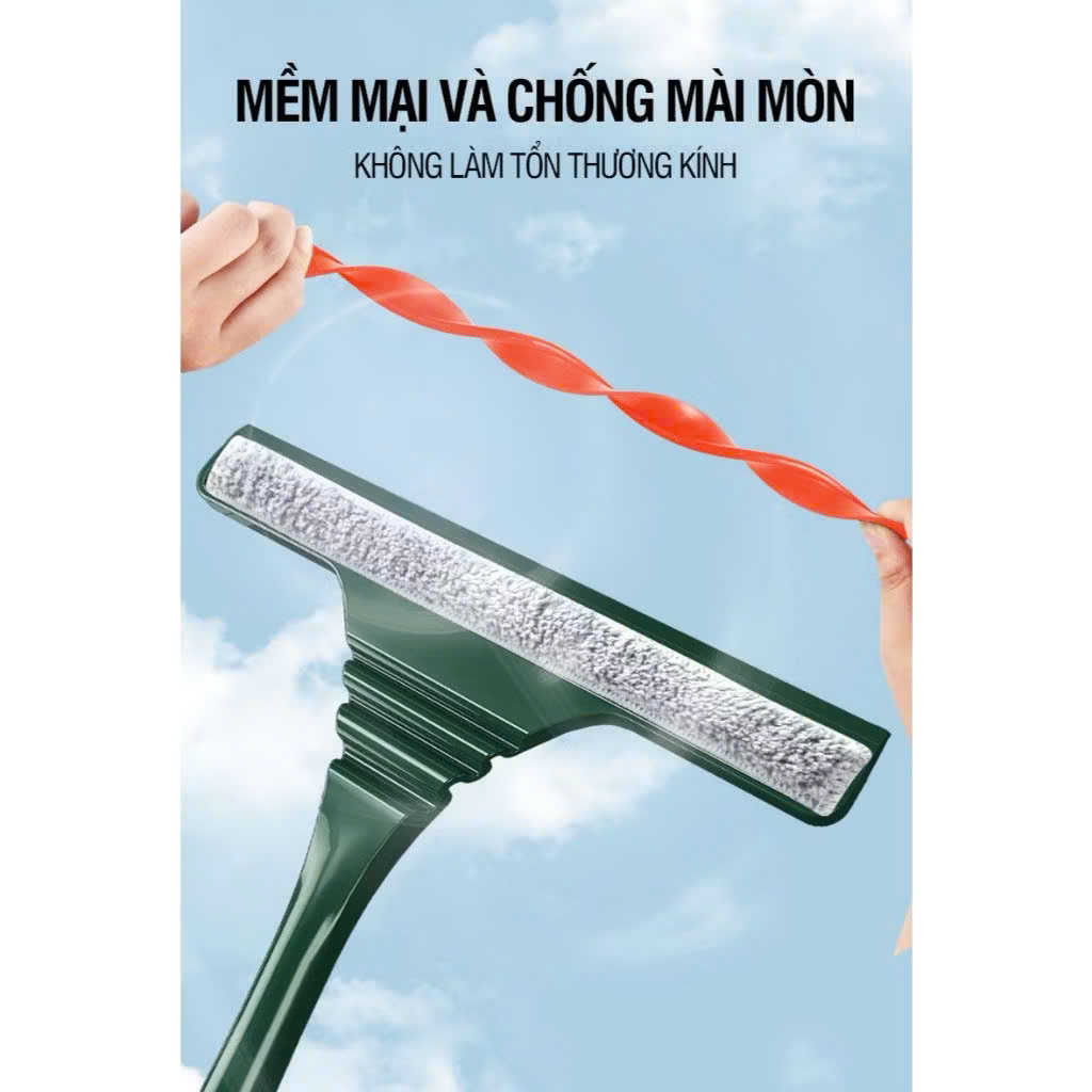 Cây Lau Kính, Gạt Chùi Kính Đa Năng 2 Đầu Trong 1, Cán Tăng Giảm Chiều Dài Tiện Lợi - HÀNG CHÍNH HÃNG MINIIN