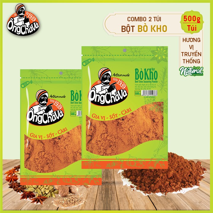 Combo 2 Túi Bột Bò Kho Ông Chà Và 500g (Beef Stew seasoning powder)