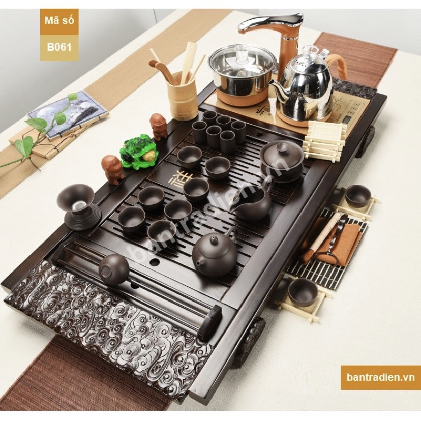 Bộ bàn trà điện gỗ B061