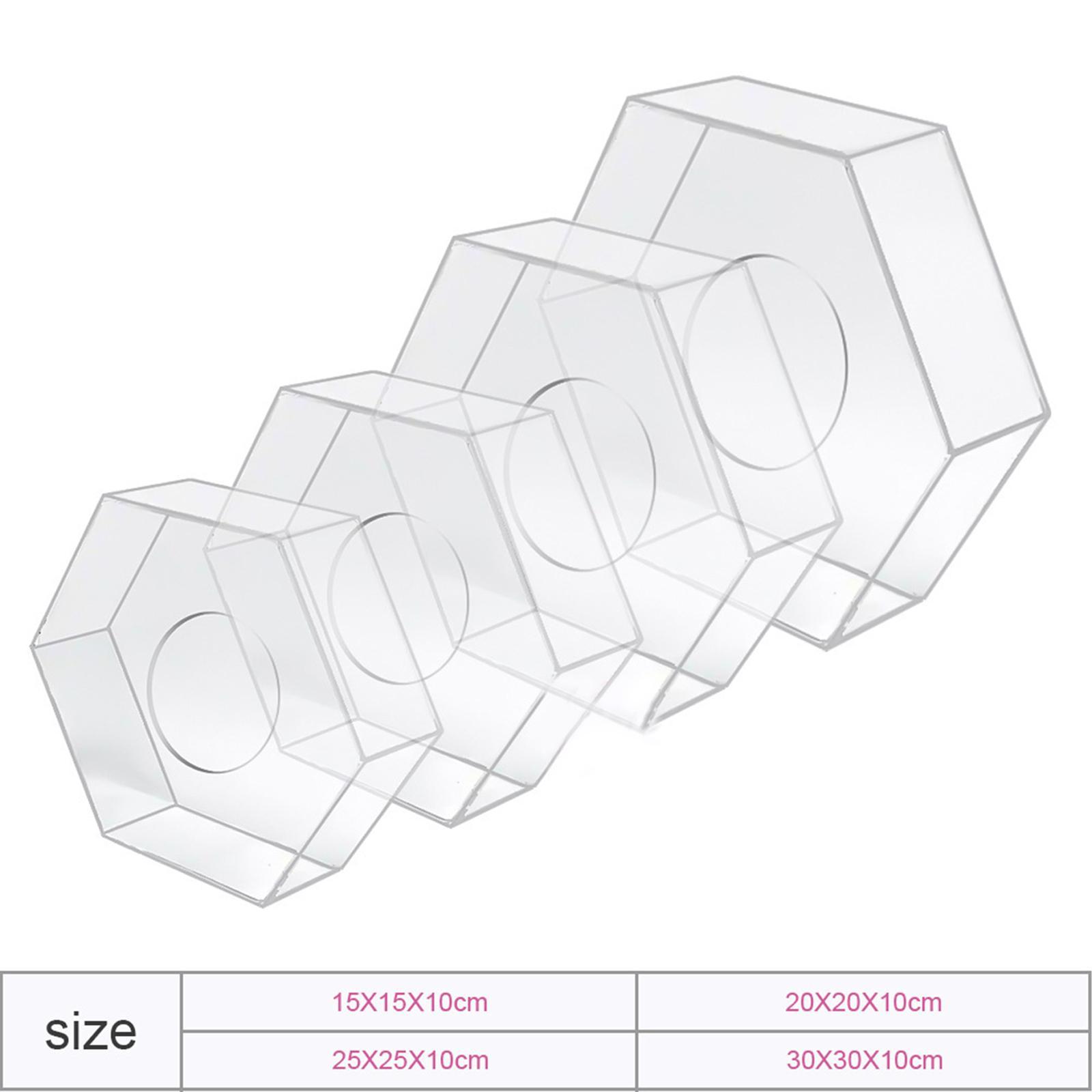 Clear Acrylic Cake Stand Hexagon Cake Tier for Wedding Display Food Birthday