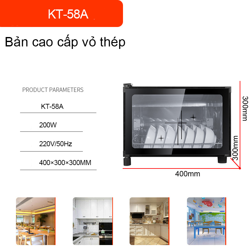 Máy sấy bát đũa 2 tầng khử khuẩn bằng ozon khử trùng hồng ngoại siêu sạch - Tủ sấy bát