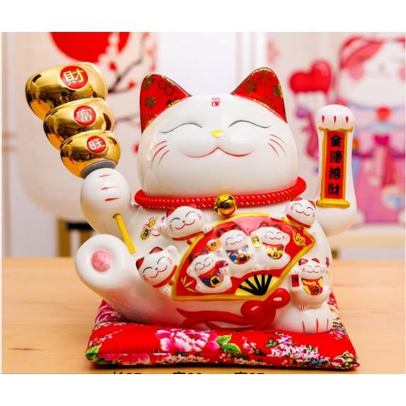 Mèo Thần Tài bằng sứ vẫy tay SIZE To