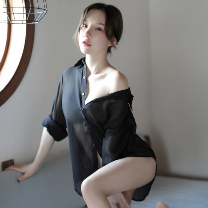 Combo 2 áo sơ mi ngủ chất lụa tặng quần lót nữ