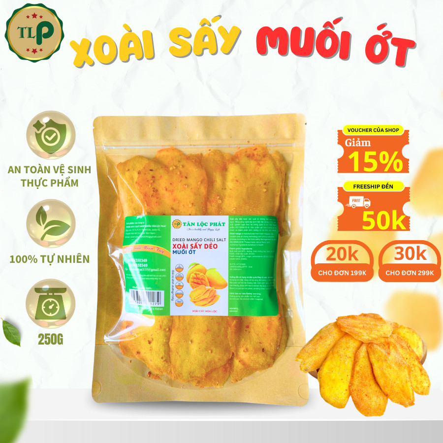 XOÀI SẤY MUỐI ỚT TÂN LỘC PHÁT BỊCH 250G
