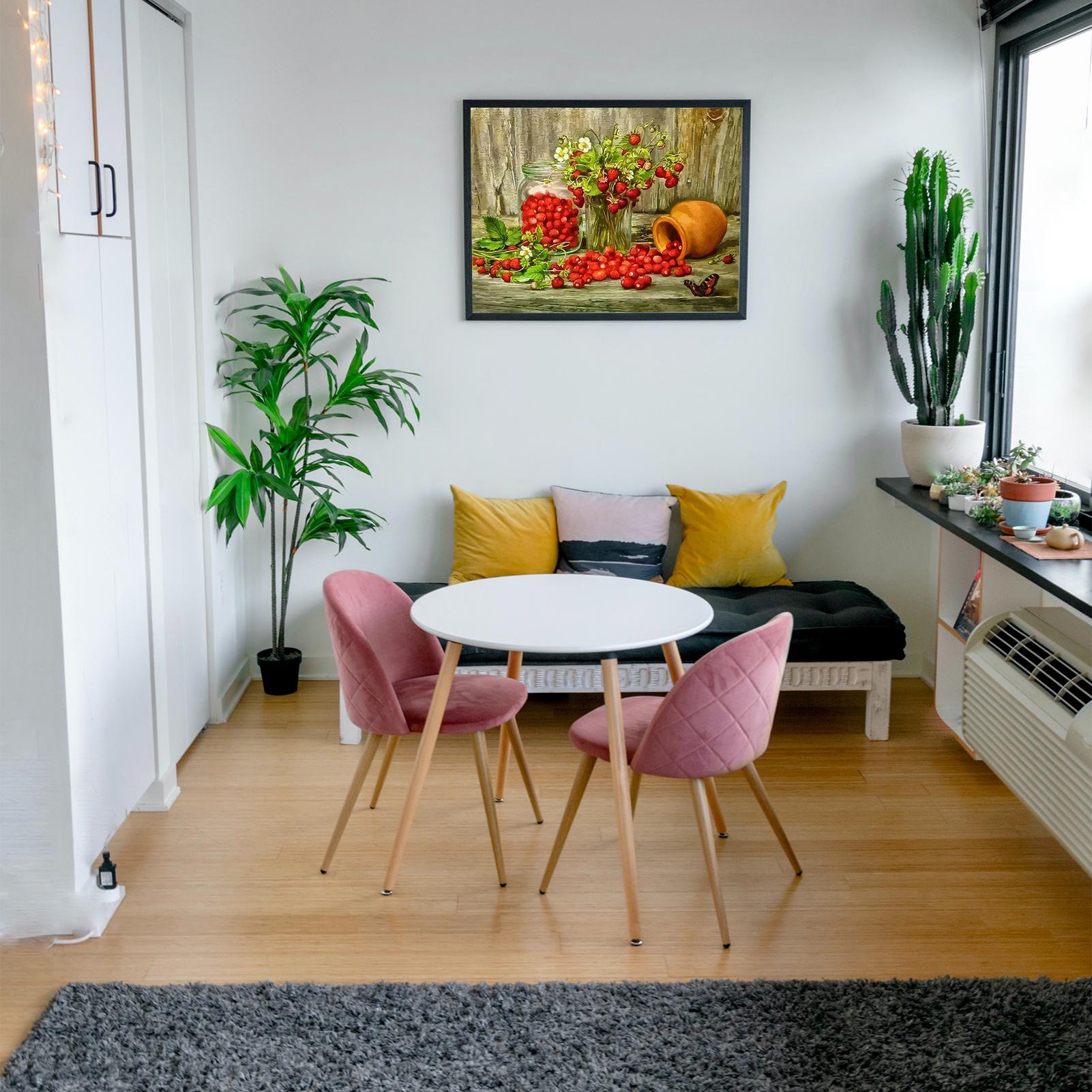 Tranh sơn dầu tự làm 16 x 20 inch trên vải Canvas Mẫu hoa trái cây