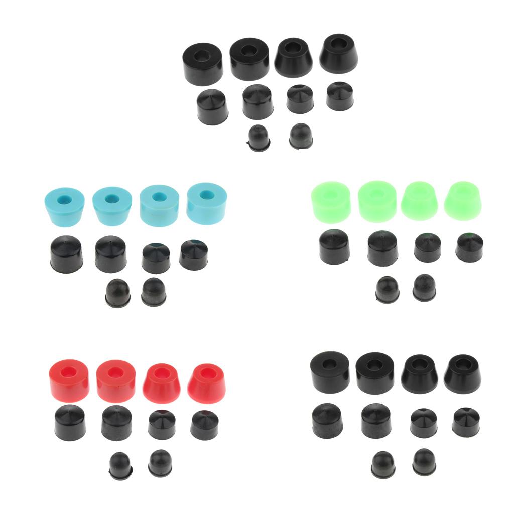 10pcs Skateboard Longboard Truck Bushings   Cups Set Black 85A