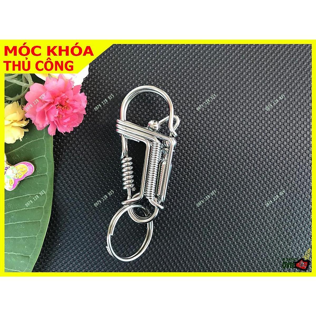 Móc Khóa Inox 304 gắn LỘC BÌNH phong thủy | Móc khóa xe máy ô tô đẹp chất liệu inox được uốn thủ công
