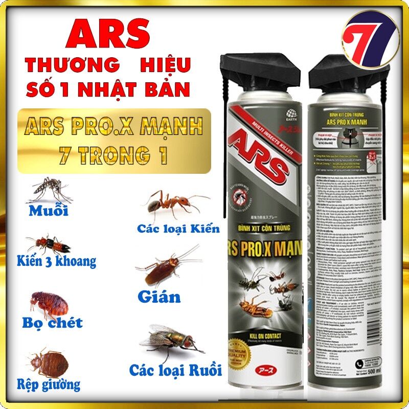 Bình xịt côn trùng ARS PRO.X MẠNH _ Diệt 7 loại côn trùng ngay tức khắc.