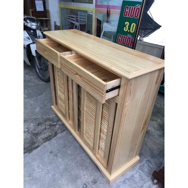 Tủ Đựng Giày Dép Thông Minh Cửa Lùa 4 Cánh Gỗ Thông 100%