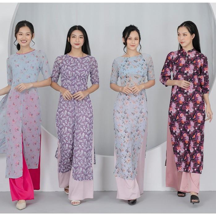 Áo dài SYO cách điệu tay bồng