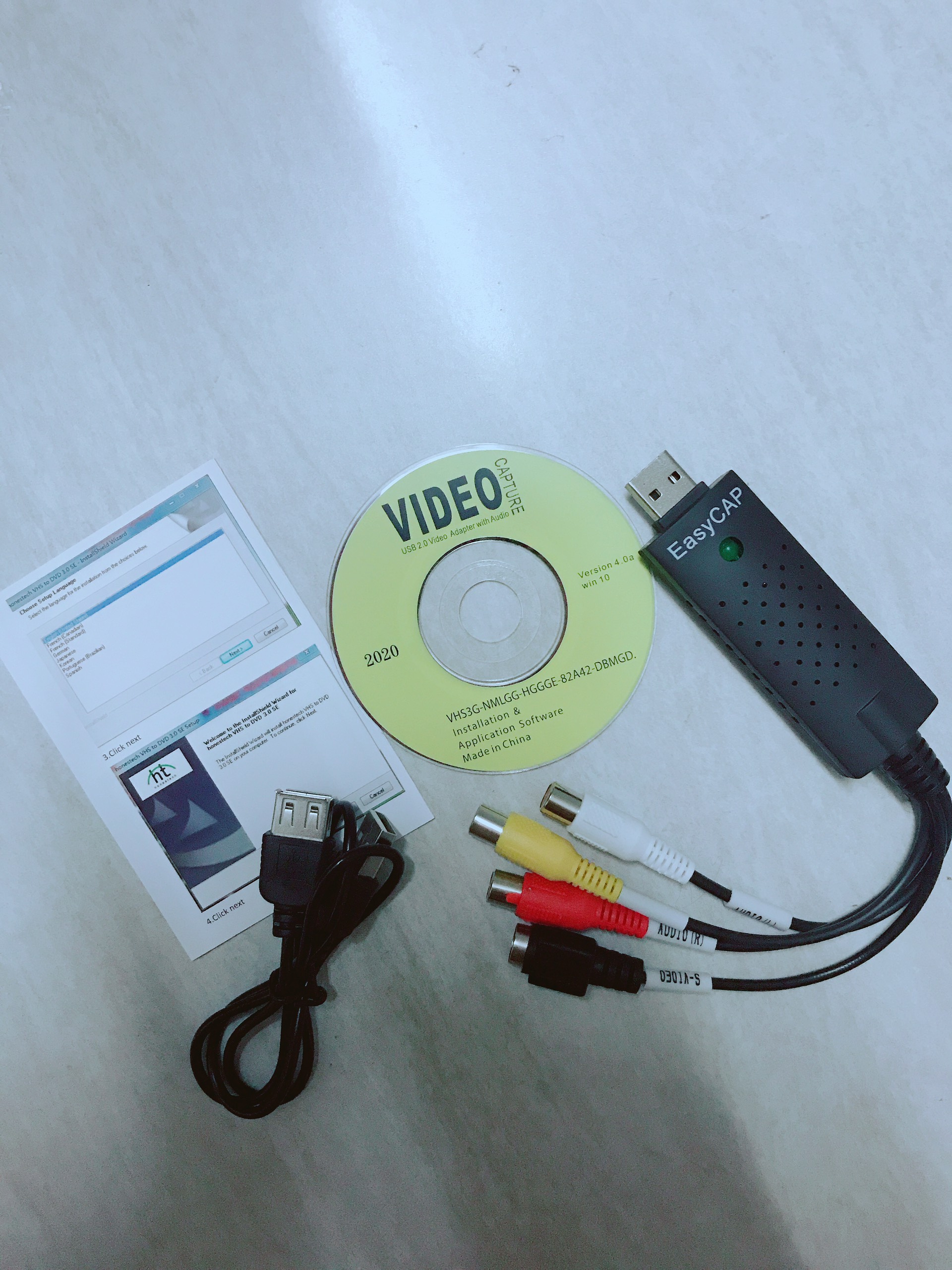 EASYCAP Chuyển từ USB ra AV - Svideo, Lưu hình từ Camera- HÀNG NHẬP KHẨU