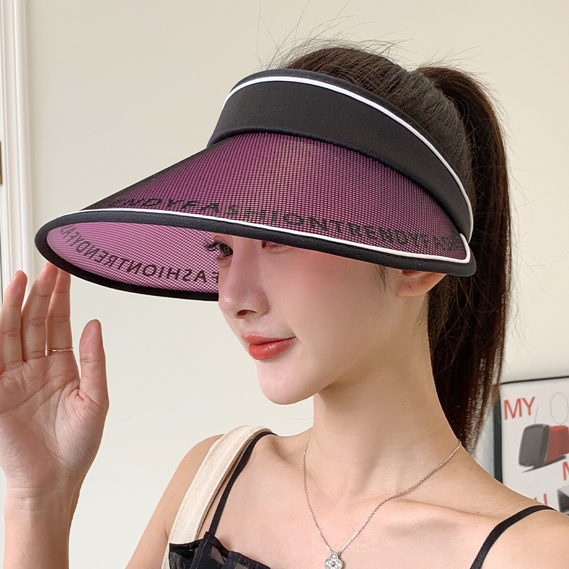 Mũ lưỡi trai đi biển vành rộng TrendyFashion nón nữ nửa đầu chống nắng chống tia UV thời trang