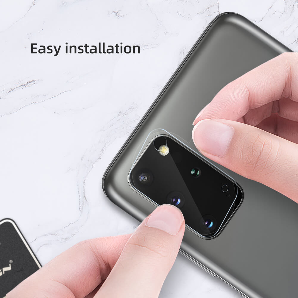 Bộ 2 Miếng dán kính cường lực camera Samsung Galaxy S20 Plus mỏng 0.22mm hiệu Nillkin InvisiFilm độ cứng 9H chống vân tay không ảnh hưởng chất lượng ảnh chụp - Hàng nhập khẩu
